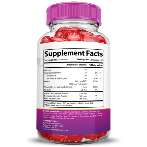 Gummies keto Ripped Results con jugo de remolacha y granada