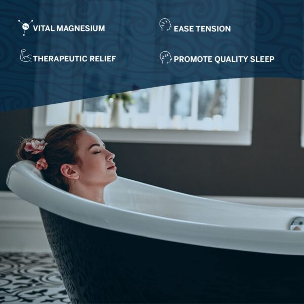 sales de baño magnesio para aliviar músculos y estrés natural