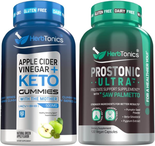 Gomitas Herbtonics ACV Keto para salud próstata y vejiga hombres