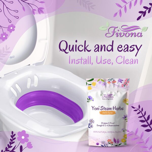 Instrucciones y accesorios Vapor Yoni FIVONA kit 2 piezas