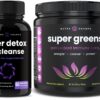 Combo cápsulas detox hígado y polvo antioxidante Super Greens
