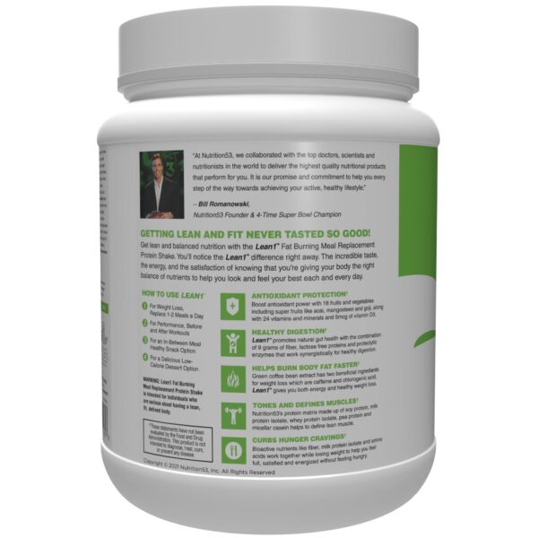 Extractos de frutas y verduras en Lean1 Vanilla