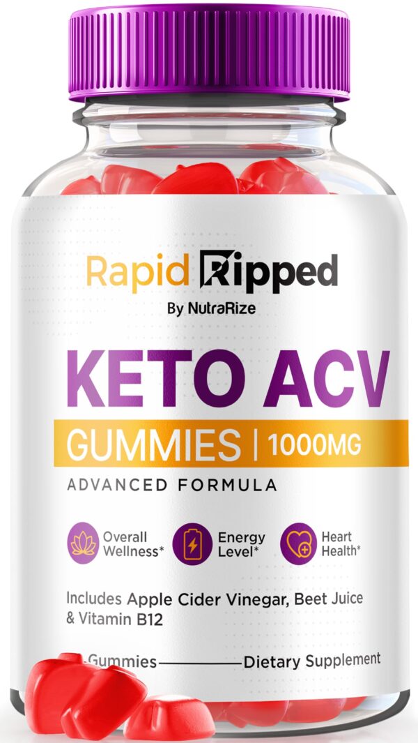 NutraRize Rapid Ripped Keto gomitas frasco frontal