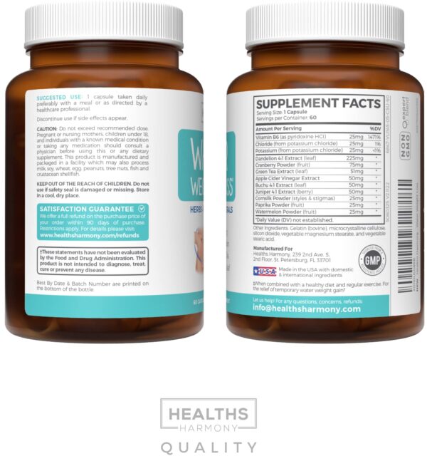 Healths Harmony pastillas naturales para hinchazón y retención de líquidos