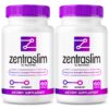 Frasco Zentraslim con etiqueta frontal