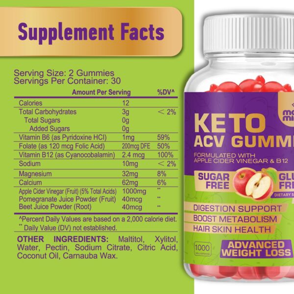 Gomitas MoodMingle keto para mejorar metabolismo y salud digestiva