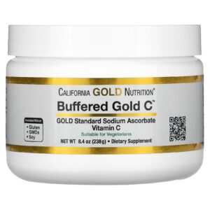 Polvo vitamina c bufferizada California Gold Nutrition envase frontal