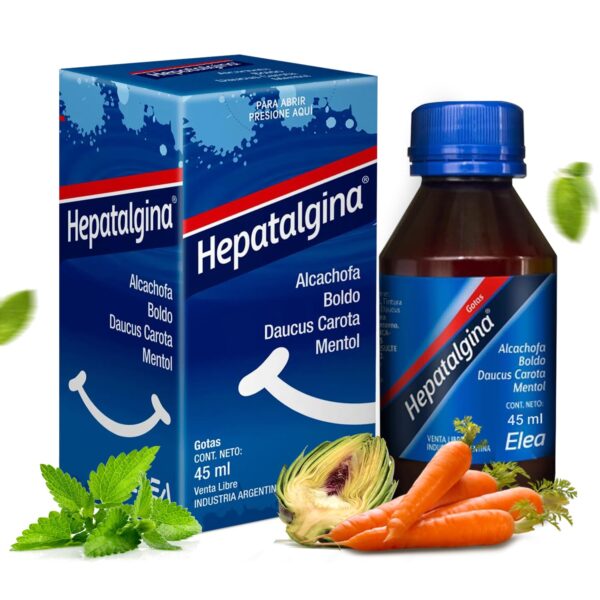 Frasco líquido Hepatalgina soporte hepático y digestivo 45 ml