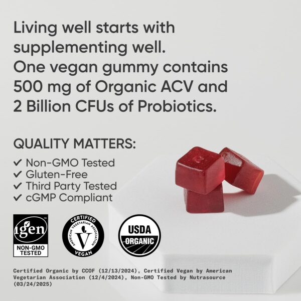 Gomitas vinagre de sidra manzana suplementos veganos naturales