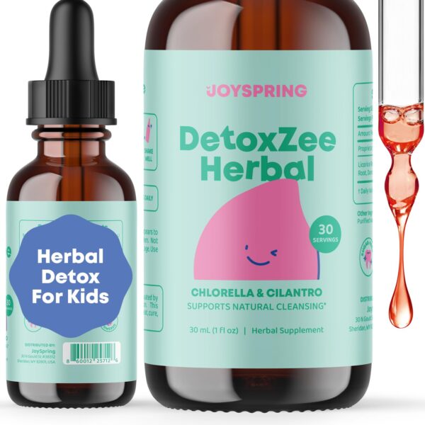 Botella JoySpring gotas detox suave para niños sabor baya natural