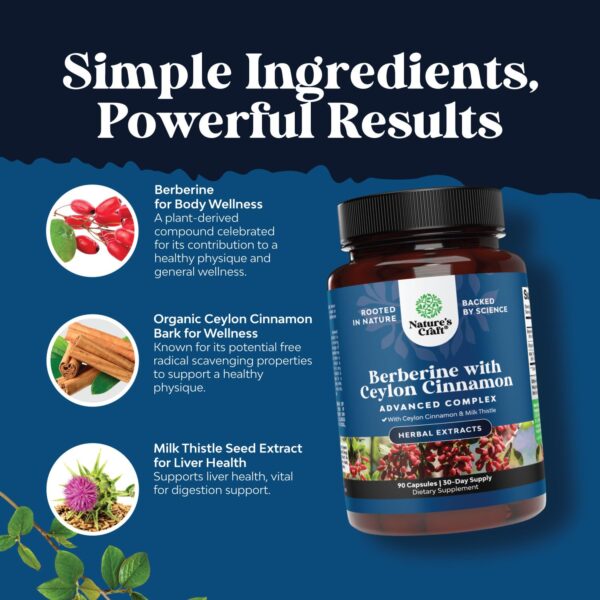 Suplemento de berberina y canela para presión saludable