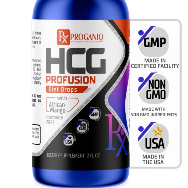Empaque frontal X PROGANIQ gotas HCG para control de peso