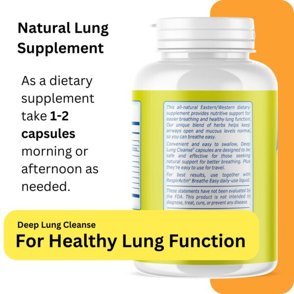 Deep Lung Cleanse cápsulas para salud pulmonar paquete