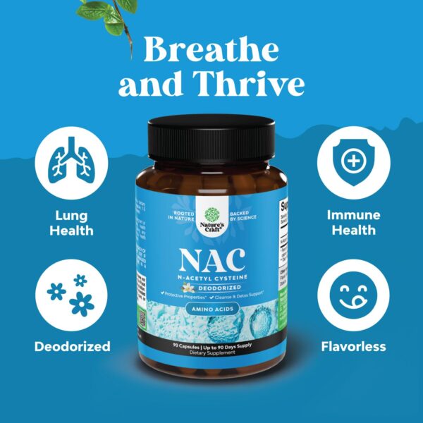 Natures Craft NAC cápsulas 600mg para detox y salud