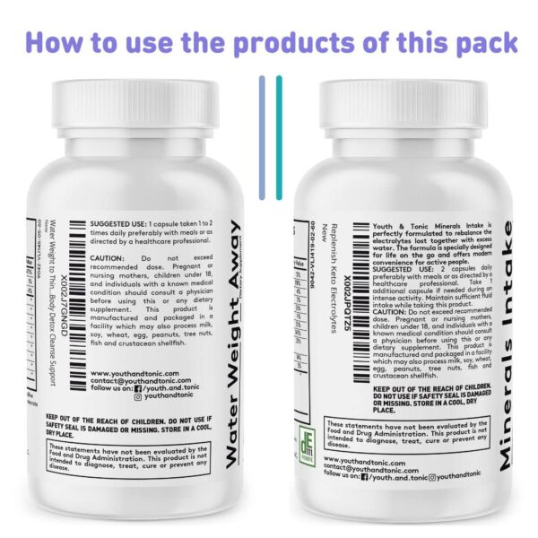 Suplemento de electrolitos y diuréticos naturales Youth & Tonic