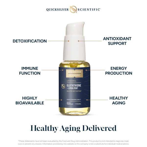 Suplemento antioxidante de glutatión líquido Quicksilver Scientific