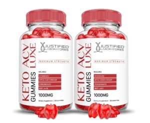 Gomitas Luxe Keto ACV 1000mg paquete de 2 sabor manzana y remolacha