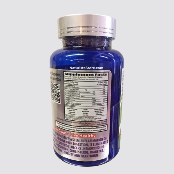 Ingredientes naturales polvo hoja papaya hinojo menta alfalfa