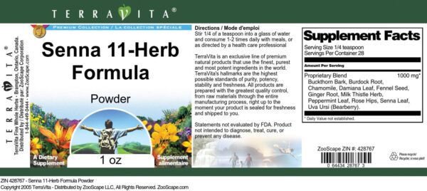 Envase polvo fórmula depurativa 11 hierbas Terravita