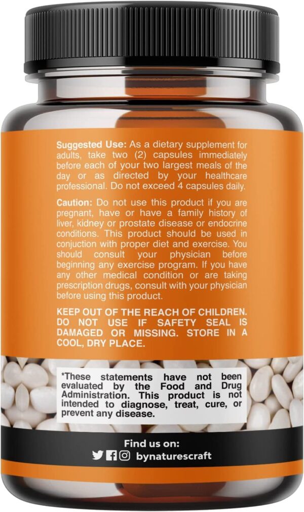 Natures Craft frijol blanco etiqueta frontal