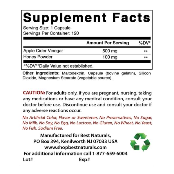 Pack capsules Vinagre de Sidra y Probióticos Best Naturals