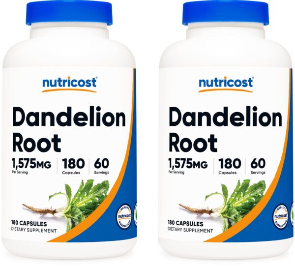 Botellas de cápsulas Nutricost Raíz de Diente de León 525mg