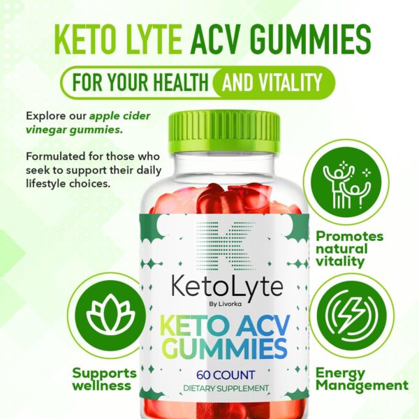 Frasco gomitas KetoLyte ACV con 60 unidades por paquete