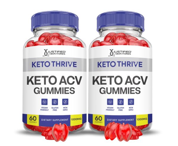 Paquete de 2 gominolas keto thrive ACV 1000mg 120 piezas