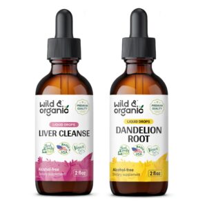 Tintura orgánica limpieza hepática 2 fl oz con cardo mariano