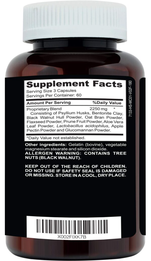 Frasco cápsulas limpiadoras colon Clinical Daily en manos