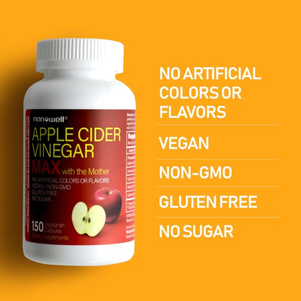 Frasco NANOWELL vinagre sidra para detox y metabolismo