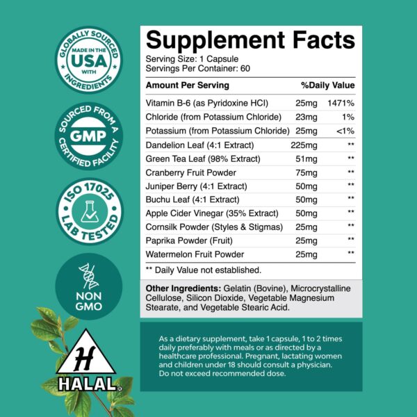 Botella píldoras Water Away 60 unidades