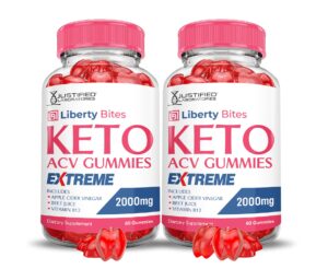 Liberty Bites Keto ACV gomitas paquete frontal 60 unidades Liberty Bites Keto ACV gomitas paquete frontal 60 unidades