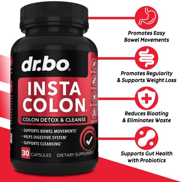 Etiqueta suplementaria Detox Colon Dr Bo apoyo digestivo