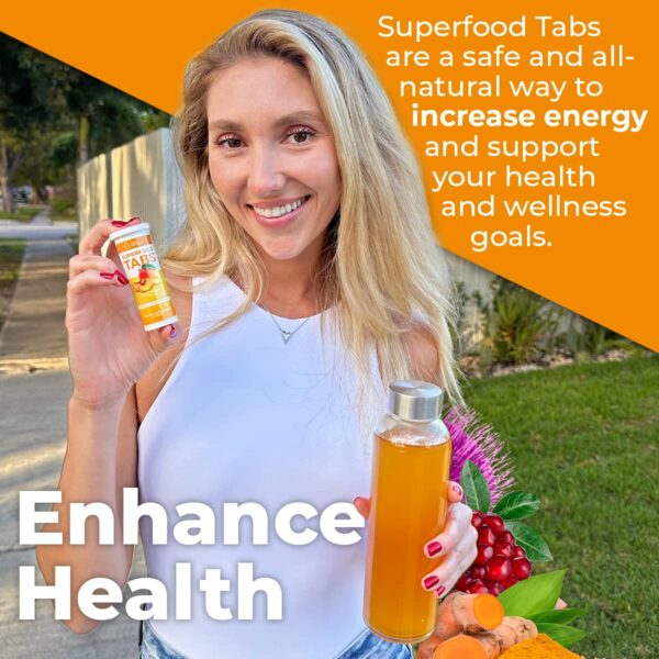 Lista de ingredientes naturales en Superfood Tabs