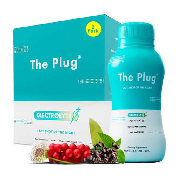 The Plug bebida detox hepática natural 2-pack botella frontal