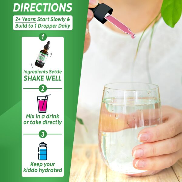 Envase y caja suplemento Zeolite Detox para niños con sabor baya