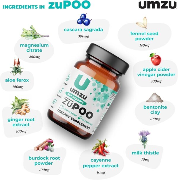 Suplemento UMZU zuPOO para apoyar digestión y aliviar estreñimiento