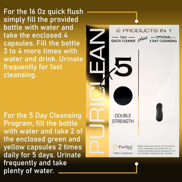 Detox doble fuerza Puriclean para eliminar toxinas rápidamente