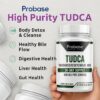 Detalle cápsulas TUDCA Probase Nutrition para limpieza y salud hepática