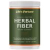 Polvo de fibra herbal orgánica Life's Fortune envase frontal