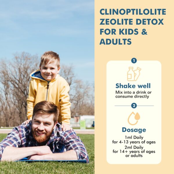 Gotas líquidas ReviNutra Zeolite detox con ingredientes naturales para niños