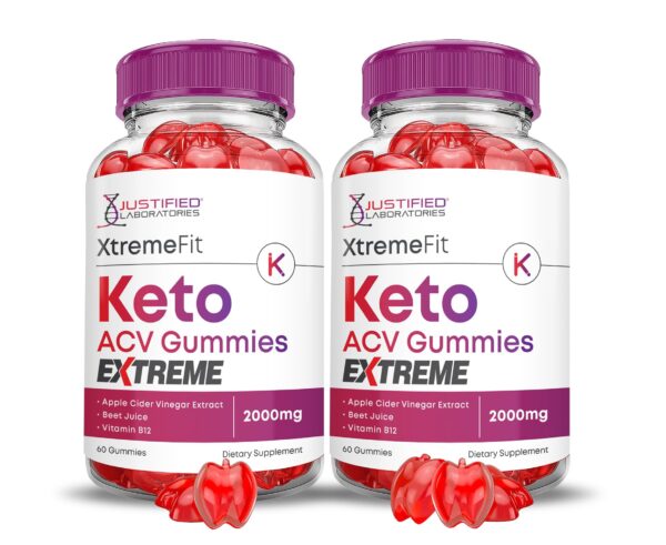 Gomitas Xtreme Fit Keto ACV 2000mg paquete doble vegano