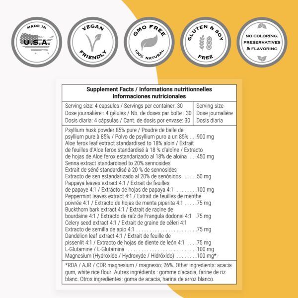 Fórmula natural Supersmart para detoxificación del colon