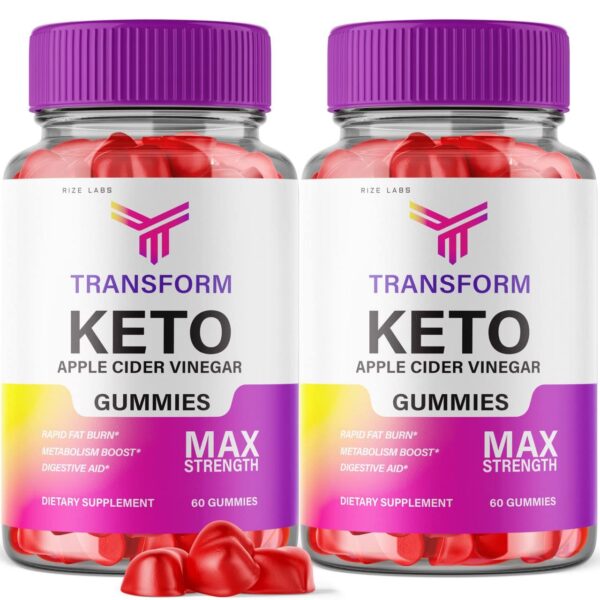 Paquete rize labs Transform Keto Gummies vinagre sidra 120 unidades