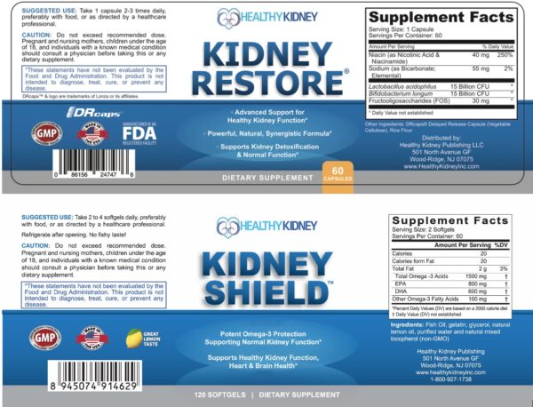 Kidney Shield Omega-3 EPA apoyo para la salud renal