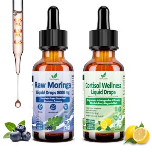 Paquete detox cortisol para hombres y mujeres con gotas líquidas moringa