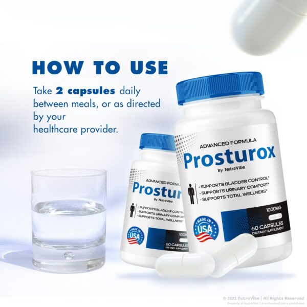 Frascos Prosturox en estante