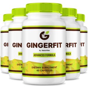 GingerFit cápsulas frasco frontal GingerFit cápsulas frasco frontal