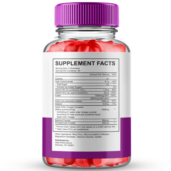 Ingredientes de Gomitas Keto ACV